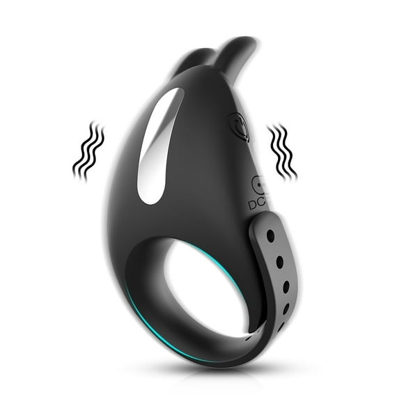 XBONP Vibrating Penis Ring, G Spot Rabbit Vibrator Rechargeable Penis Ring Vibrator with 7 Vibration Modes, Silicone Sex Toy for Man