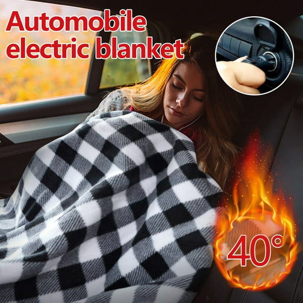 CVLNCYCLING Heated Blanket King 12V Charge Car Heating Blanket Winter Soft Warm Blanket hrow Heated Blanket Battery Operated 150x100cm