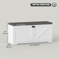 thumbnail image 3 of HOMCOM Shoe Bench with Storage, Padded Shoe Organizer, 8 Pairs, White, 3 of 10