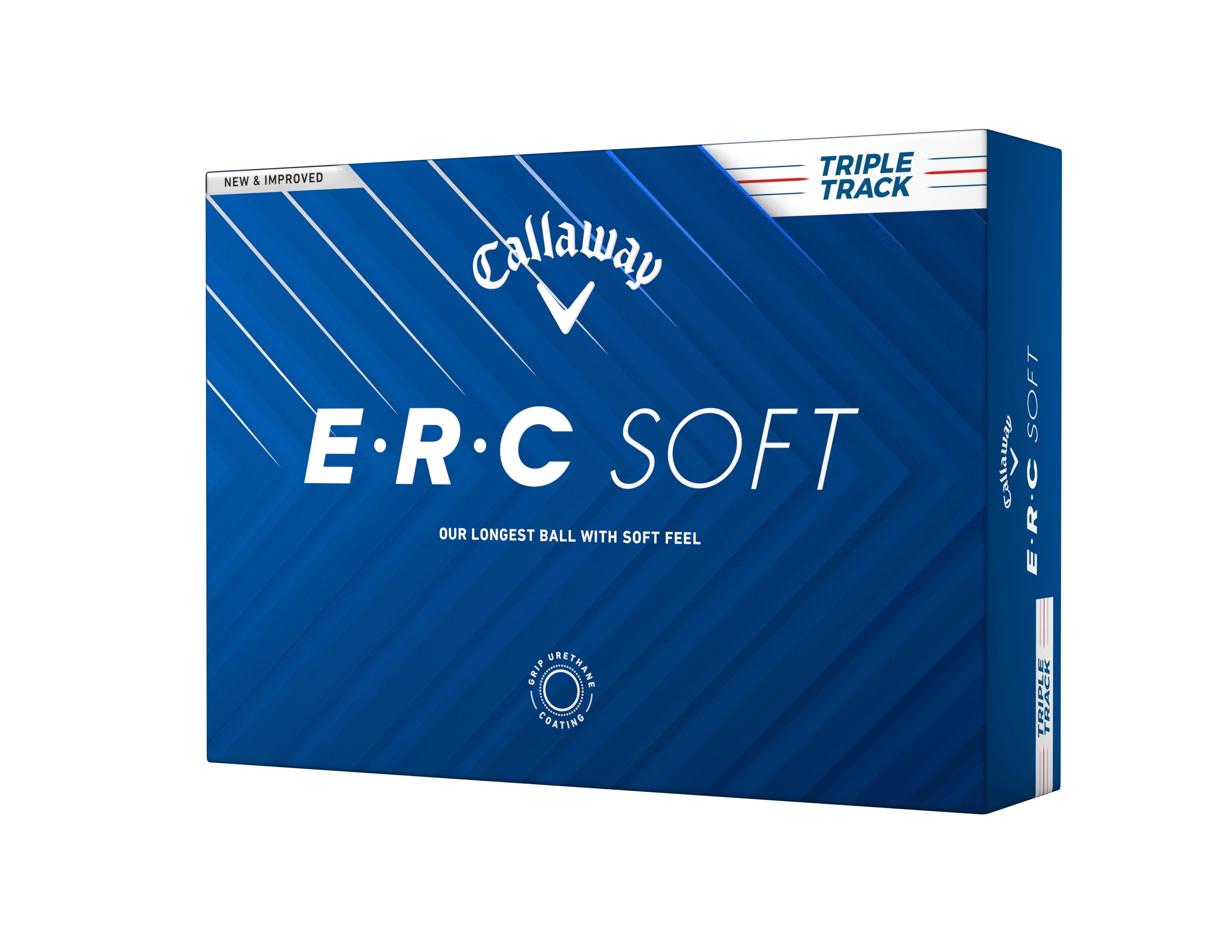 (4 pack) Callaway ERC Soft 2025 Triple Track Golf Balls 12pk, White