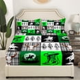 thumbnail image 2 of Erosebridal Rustic Cowgirl Fitted Sheet Set Full, Green Bedding Full Size, Sheep Skeleton Decor 3 Pieces, 2 of 6