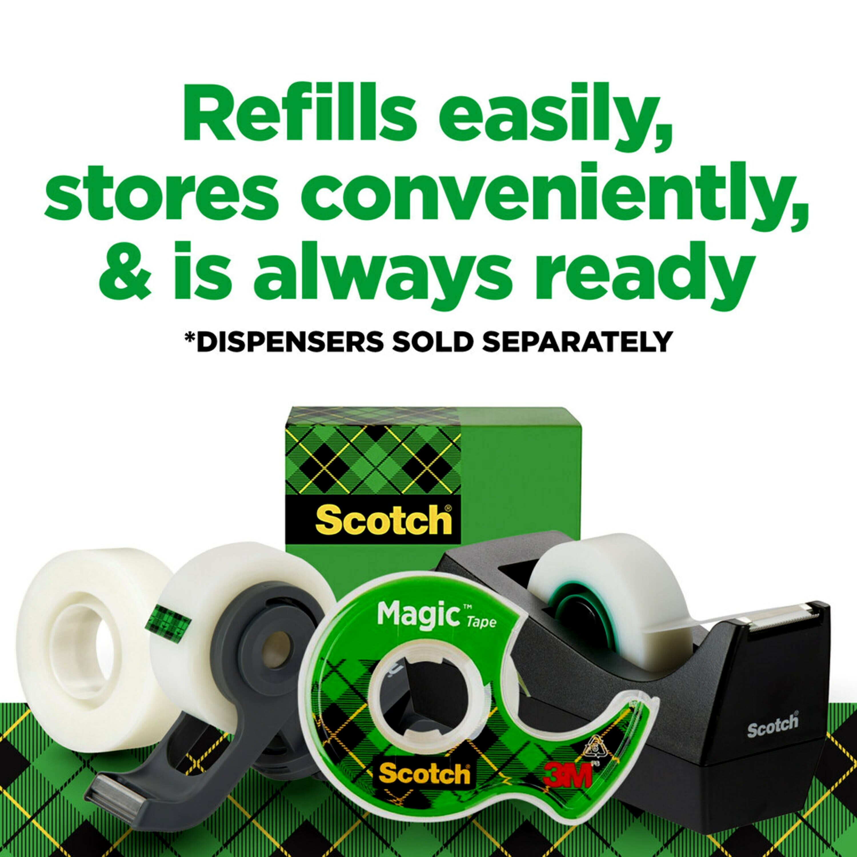 Scotch Invisible Magic Tape - 36 yd Length x 1 Width - 1 Core - Split  Resistant, Tear Resistant - For Mending, Splicing - 1 / Roll - Matte -  Clear - Servmart