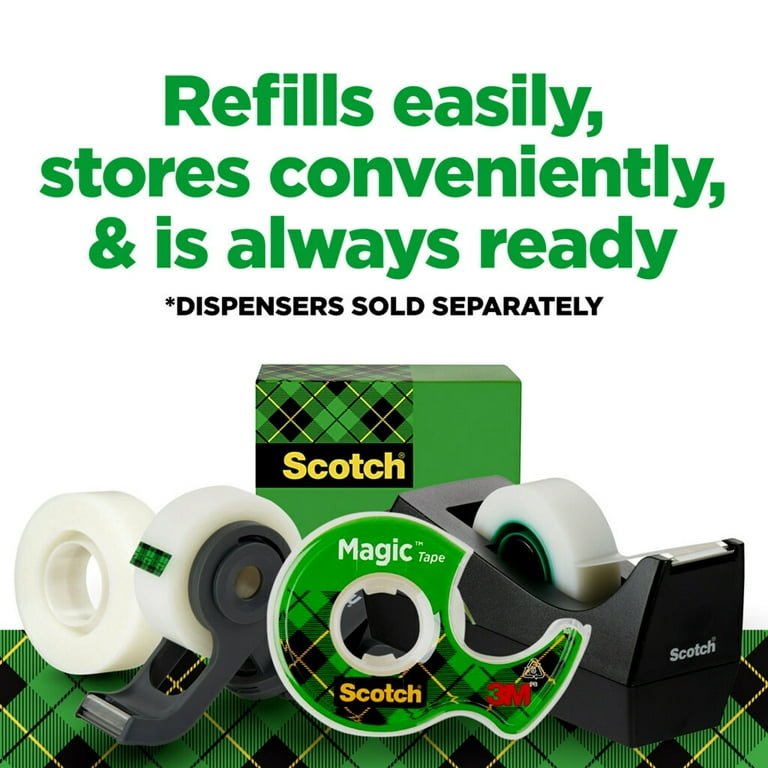 Scotch Magic Tape, Refill Pack, 3 Rolls, 19 mm x 25 m - General Purpose  Sticky Tape for Document Repair, Labelling & Sealing