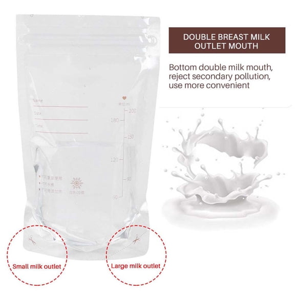 Leche 30 Uds 200ml bolsa de almacenamiento de leche materna bolsa desechable a prueba de fugas bolsa de leche materna de gran capacidad ANGGREK Otros