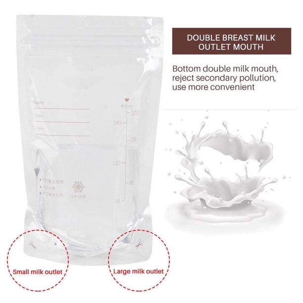 Leche 30 Uds 200ml bolsa de almacenamiento de leche materna bolsa desechable a prueba de fugas bolsa de leche materna de gran capacidad ANGGREK Otros