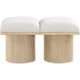 thumbnail image 5 of Pemberly Row Contemporary Cream Boucle Fabric Bench - 31"W x 18"D x 17.5"H, 5 of 7