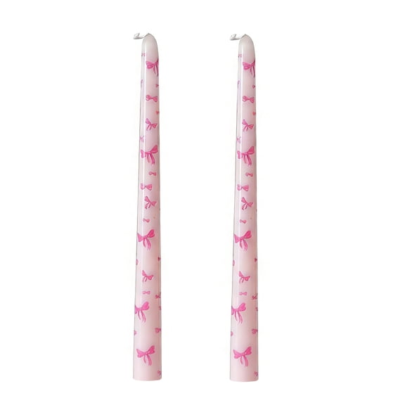TACILIP Room Decor, French Long Rod Printing Candle Romantic Wedding Valentine's Day Long Rod Party Birthday Candle, Mom Gifts