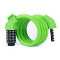 thumbnail image 1 of Candado bicicleta combinación-1,2m cable acero transparente verde MFZFUKR CPB-DE-HJJ-26-4, 1 of 5