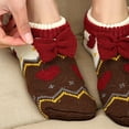 thumbnail image 7 of iHPH7 Slipper Socks Slippers Socks for Women's Ankle Boots Sleep Socks Comfortable Socks for Women Anti Slip Socks for Women Thick Fuzzy Socks Brown One Size, 7 of 7