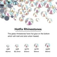 thumbnail image 2 of 400 Pcs Hotfix Rhinestones Flatback Crystal Glass Gems with Clear Bag Nail Art Kit for Crafts Clothes DIY Decoration 5 Sizes (SS6-SS20 Set, Night Starry Sky), 2 of 6