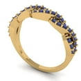 thumbnail image 2 of 0.495 ctw Wedding Band for Women - 14K yellow Gold Simulated Tanzanite Stackable Eternity Ring, 2 of 6