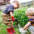 thumbnail image 3 of COOLJOB 3 Pairs Kids Gardening Gloves for Little kid Age 3-5, Children Toddlers Boys Grippy Rubber Coated Work Gloves, Red & Green & Blue, Small Size S, 3 of 5