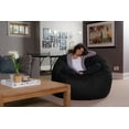 thumbnail image 6 of Sofa Sack Bean Bag Chair, Memory Foam Lounger with Microsuede Cover, Kids, Adults, 5 ft, Black, 6 of 6