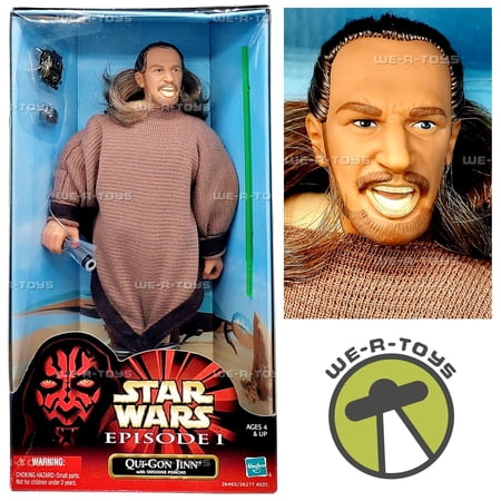 Star Wars Episode I Qui-Gon Jinn with Tatooine Poncho Figure 1999 Hasbro 26465