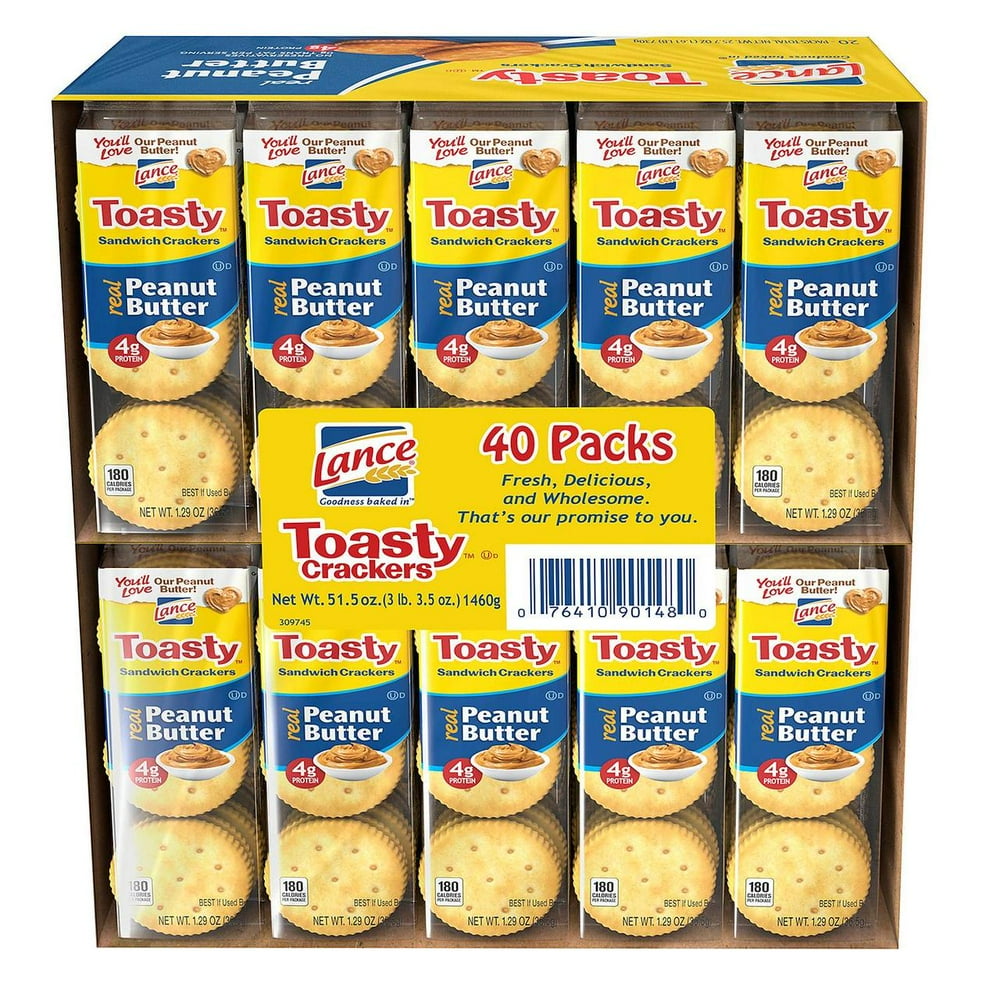 Lance Toasty Sandwich Crackers (1.29 oz., 40 ct.) Pack of 2 Walmart
