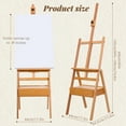 thumbnail image 5 of Aqzb H Frame Easel, French Easel with Drawer, Solid Beech Wood Easel, Painting Canvas Holder Stand, Tilts Flat Artist Easel, Height Angle Adjustable _Clearance Large Easel, 5 of 7
