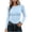 Light Blue, variant on Women's Long Sleeve Crewneck Slim Fit Basic Tee Casual Solid Stretch T-Shirt Daily Wear Layering Top