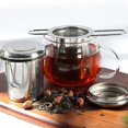 thumbnail image 3 of Tea Infuser for Loose Tea, Stainless Steel Tea Strainer with Hinged Handle and Lid, Reusable, 3 of 5