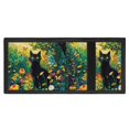 thumbnail image 4 of CHAQLIN Children's Wallet Black Cat Easy Access Kids Trifold Wallet for Travel, Polyester Slim Trifold Card Wallet, 4 of 6