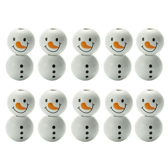 Snowman Loose Round Bead Ornament for Christmas Party Diy Crafts Jewelry Making