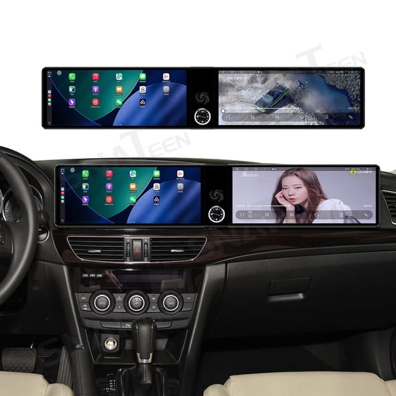 SNATEEN Dual 12.3 inch Carplay Screen/Radio/Multimedia Player for Artez 2014 2015 2016 Models Universal Car Navigation/GPS Upgrade Headunit Android Display 1080P Touch Screen Replace System