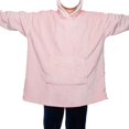 thumbnail image 1 of Chandail à Capuchon Couverture Portable pour Femmes en Molleton, Chandail à Capuchon Couverture Chaud et Douillet avec Poche, Régulier, Rose, Taille Unique, 1 of 7