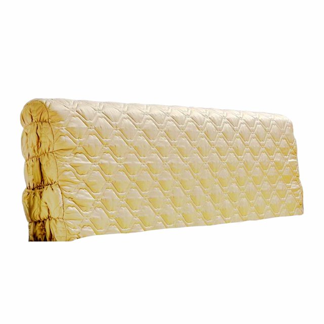 Luxury Silk Dust Bed Headboard Cover Slipcover Solid Color with Quilted Bed Head Cover , White