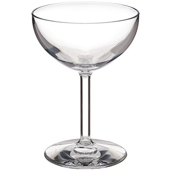 Drinique VIN-CU-CLR-4 Champagne Coupe Unbreakable Tritan Stemware, 8 oz (Set of 4), Clear