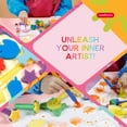 thumbnail image 2 of Incraftables Kid Paint Set. Non Toxic Finger Paint for Kids with Apron, Paint, Brushes & Accessories, 2 of 14