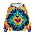 thumbnail image 6 of MKOSPLRT Unisex Kids Tie Dye Sweatshirt Boys Girls Hooded Kangaroo Pocket Pullover Hoodies Long Sleeve Drop Shoulder Hoodies 2-14Y, 6 of 7
