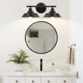 thumbnail image 1 of Lámparas De Tocador Para Baño De Granja, Luces De Baño De Metal Negro Sobre Espejo, 2 Luces, Lámparas De Baño De Granja, Luz De Tocador Negra Para Baño, Espejo De Tocador, Gabinete, Tienda, Cafetería, 1 of 5