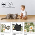 thumbnail image 3 of Paquete de 2 collares separables con diseño de gato, pajarita, collar de color floral con margaritas, 3 of 5