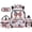 Patriotic Bow Print, variant on Yuyamidu Camo Fishing Pattern 17-Inch Kids Backpack Set, 4Pcs School Bookbag with Lunch Box Pencil Case Bottle Sleeve, Kids Travel Daypack for Boys Girls Kids