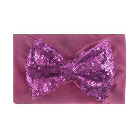 

Newborn Toddler Kid Baby Girls Bling Bow Turban Headband Headwear Accessories