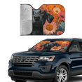 thumbnail image 4 of Bingfone Sunflower Black Dog Car Windshield Sun Shade Protector Keep Your Vehicle Cool Sun Shield Visor Cover Foldable for Car Truck SUV-Medium, 4 of 8