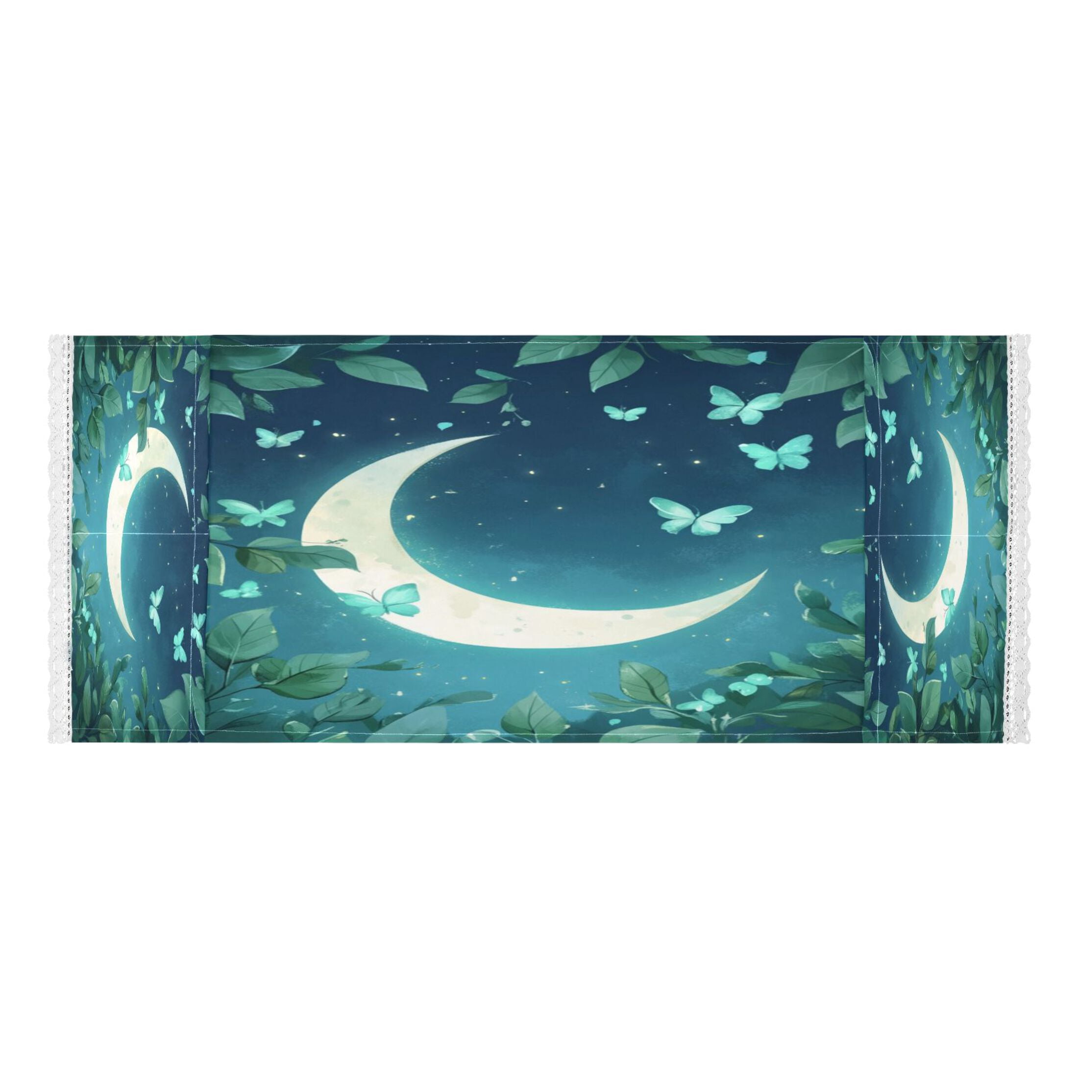 WOBOGO Butterfly Around The Moon Washing Machine Cloth Dryer Refrigerator Top Cover Protective Non-Slip Mat For Kitchen Laundry