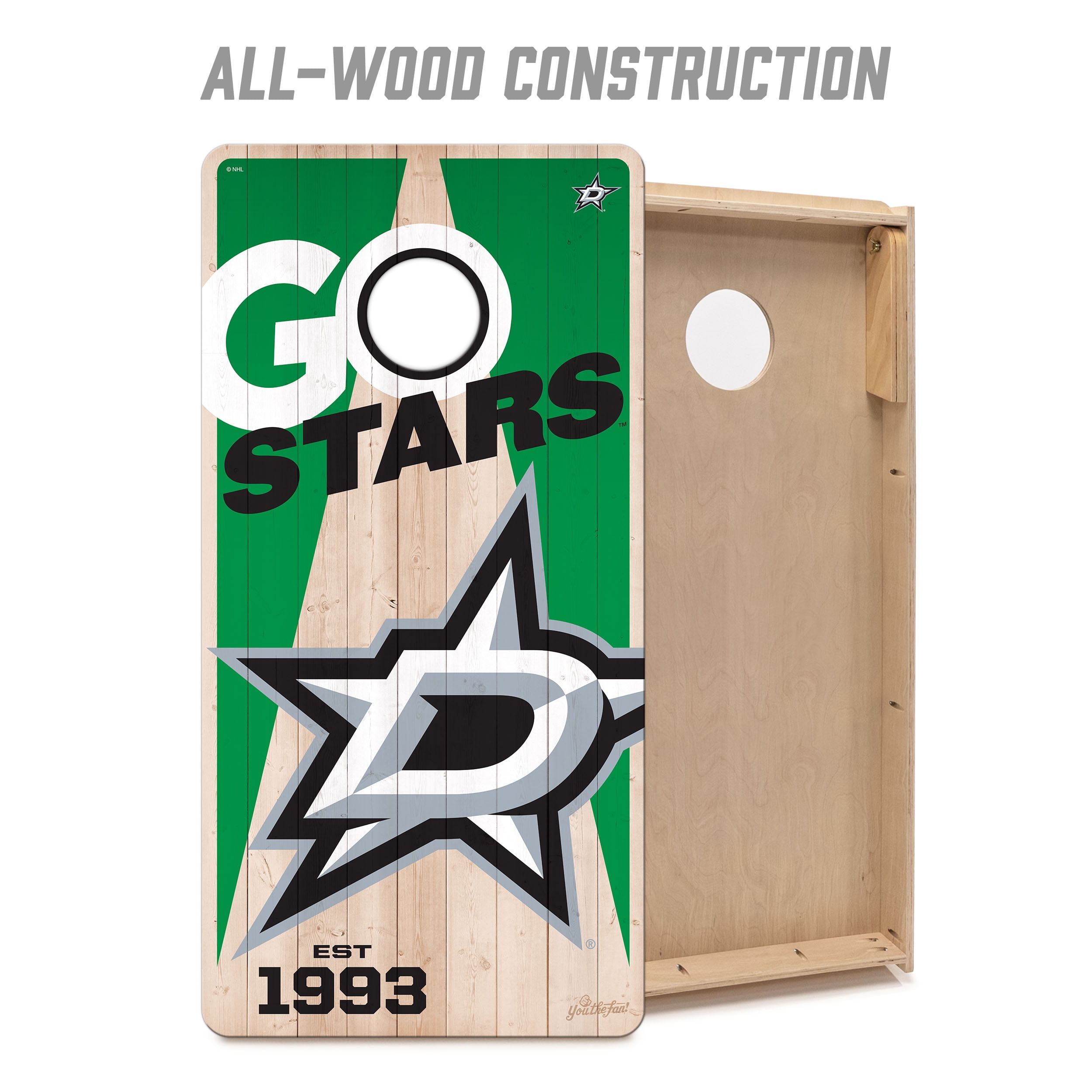 YouTheFan NHLDallas Stars 2' x 4' Cornhole Game No Bags