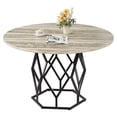 thumbnail image 2 of Kojooin 47 in Round Dining Table for 4 to 6, Kitchen and Dining Room Table with Metal Base for Home Use, 2 of 8
