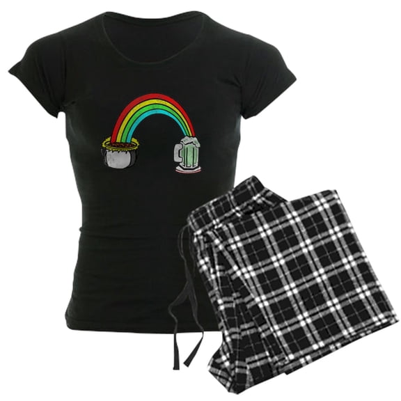 CafePress - St Patrick's Day Rainbow Of Women's Dark Pajamas - Women's Short Sleeve Print T-Shirt and Pants Dark Cotton Pajama Set