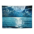 thumbnail image 5 of PRATYUS  Moon Over Ocean Tapestry, Night Sky Tapestry Wall Hanging, 3D Fantasy Psychedelic Watercolor Tapestry Wall Art for Bedroom Living Room Dorm Home Decor Painting, 5 of 6