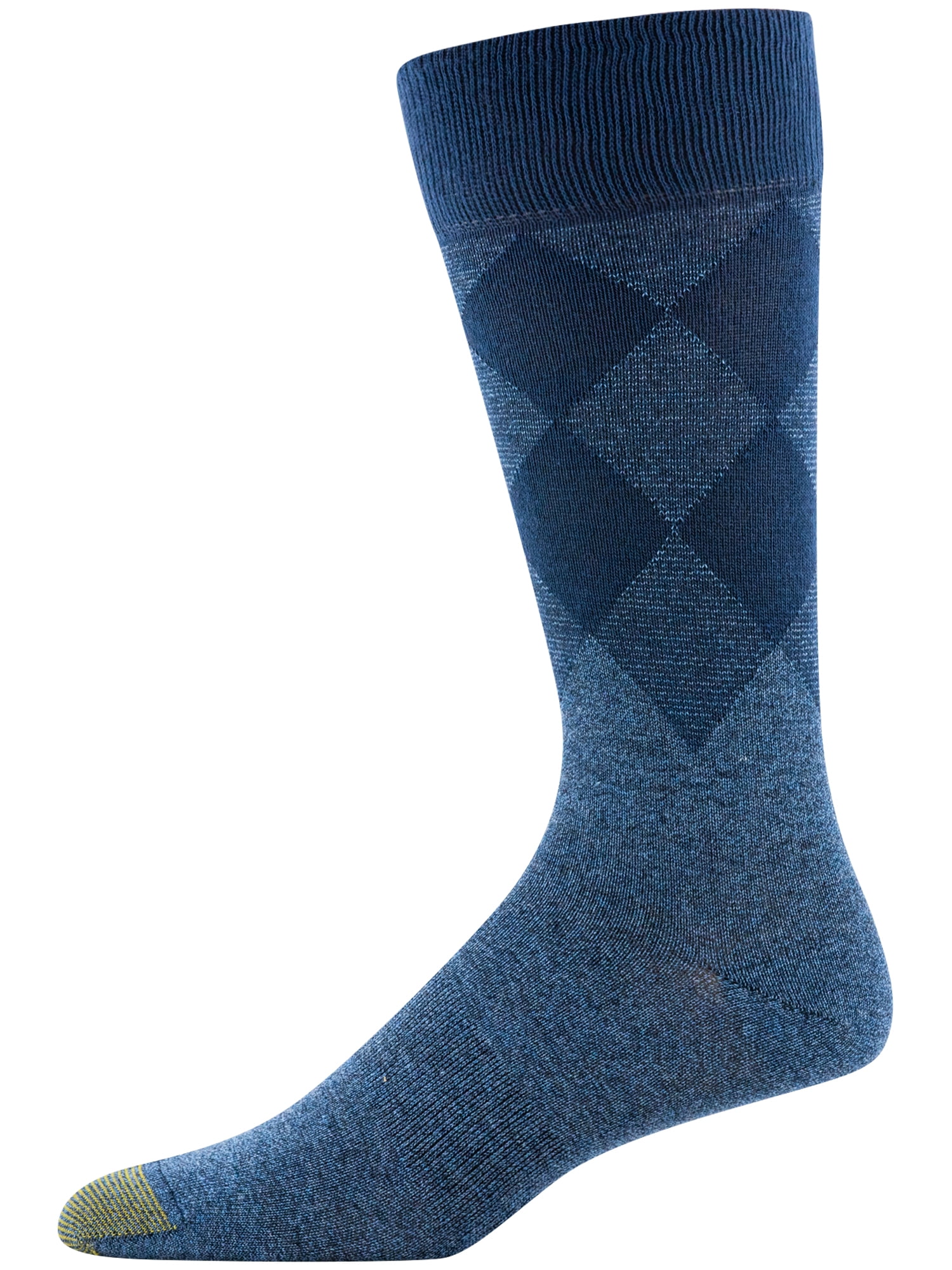 GOLDTOE Edition Mens Diamond Border Crew Socks, 3-Pack