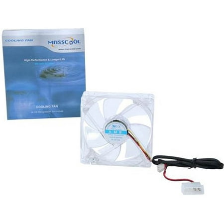 Masscool FDC09025S1M 90mm Clear PC Computer Case Fan w/ 3+4Pin Power