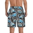 thumbnail image 3 of Naloa Blue Excavator Men's Beach Shorts, Surfing shorts, Swim trunks, Quick Dry Swim Trunks for Surfing Beach Fun - XX-Large, 3 of 9