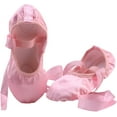 thumbnail image 4 of Ballet Slipper Shoes Stretch Satin Ballerinas Dance Yoga Flats with Pure Ribbons for Girls (Toddler/Little Kid/Big Kid, 4 of 6