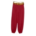 thumbnail image 3 of inhzoy Kids Girls Sequins India Arabian Belly Dance Harem Pants Stage Performance Trousers Red 10, 3 of 5