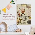 thumbnail image 6 of FMSHPON Vintage Bicycle Roses Yellow Butterflies Clipboard Hardboard Wood Nursing Clip Board and Pull for Standard A4 Letter 13x9 inches, 6 of 7