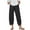 Black-04, variant on REALiKUN Women's Capri Pants Casual Summer Cotton Cropped Lounge Pants Trousers