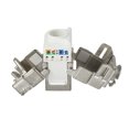 thumbnail image 2 of Paquete de 8, conectores de cable Ethernet RJ45 Cat 6A de 180 grados con escudo de metal, 2 of 7