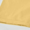 thumbnail image 7 of Dazajoo Women's Plus Size Bermuda Shorts with Pockets Knee Length Cotton Linen Elastic Waist Drawstring Shorts Lightweight Casual Vacation Beach Shorts,Yellow,XXL, 7 of 7