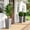 Gray, variant on Outsunny 22.8 Inch Outdoor Planters, Set of 3 Plastic Flower Pots with Stone Finish and Wheels, Stackable Tapered Planters with Drainage Hole, Gray